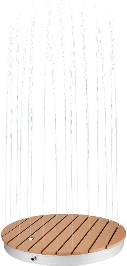 Douche de sol pour Jardin et Piscine CALIA Teck WPC - Diamètre 70,5 cm