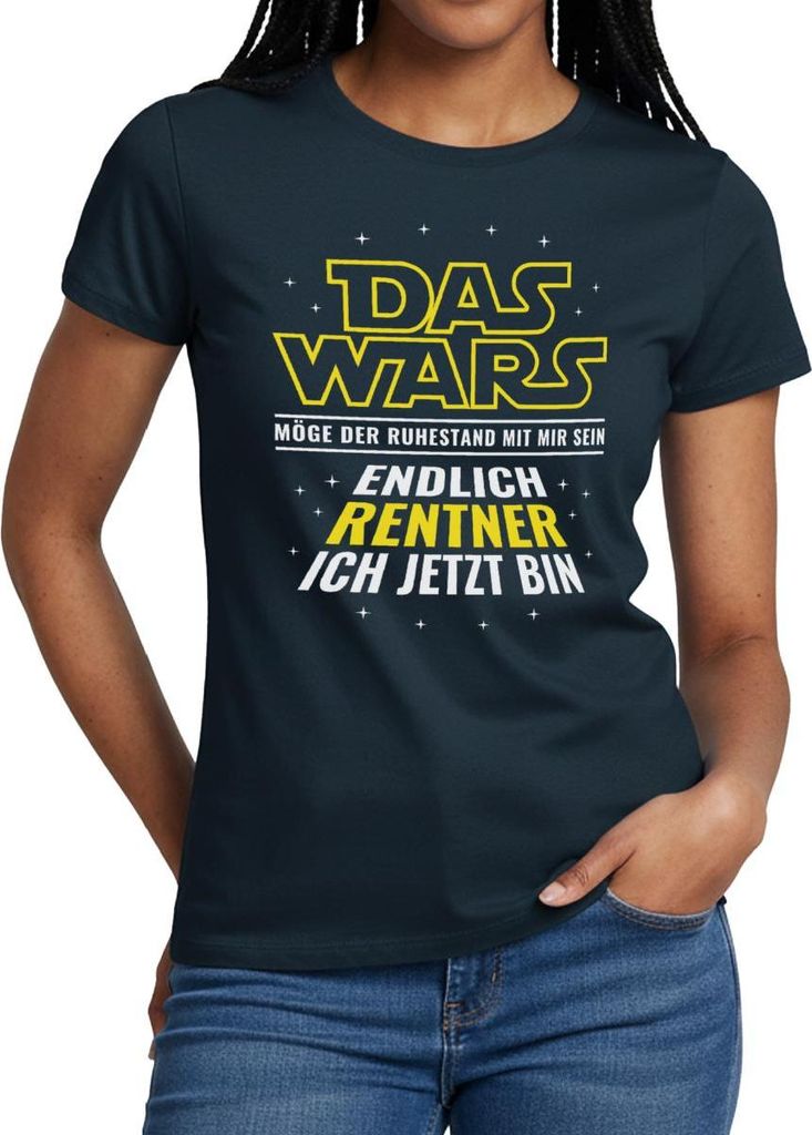 Spreadshirt Endlich Rentner Lustiger Ruhestand Spruch Frauen T-Shirt, S, Navy