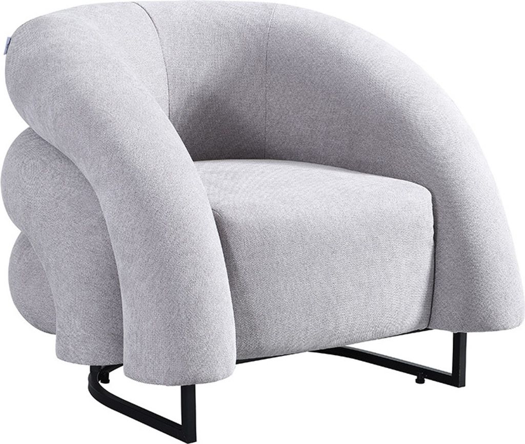 Home Deluxe Sessel MACA Samtgewebe Grau - 95 x 73 x 88 cm I Polstersessel Clubsessel Relaxsessel Fernsehsessel