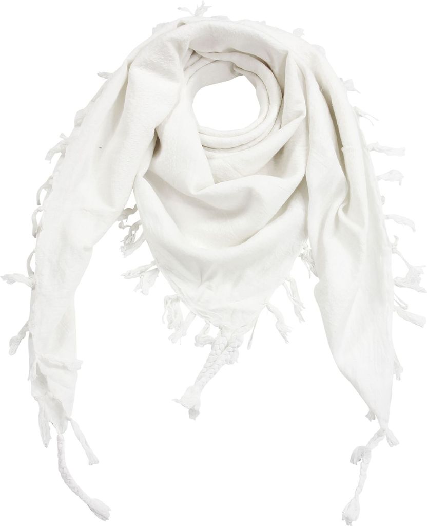 Kufiya - weiß - weiß - Shemagh - Arafat-Schal