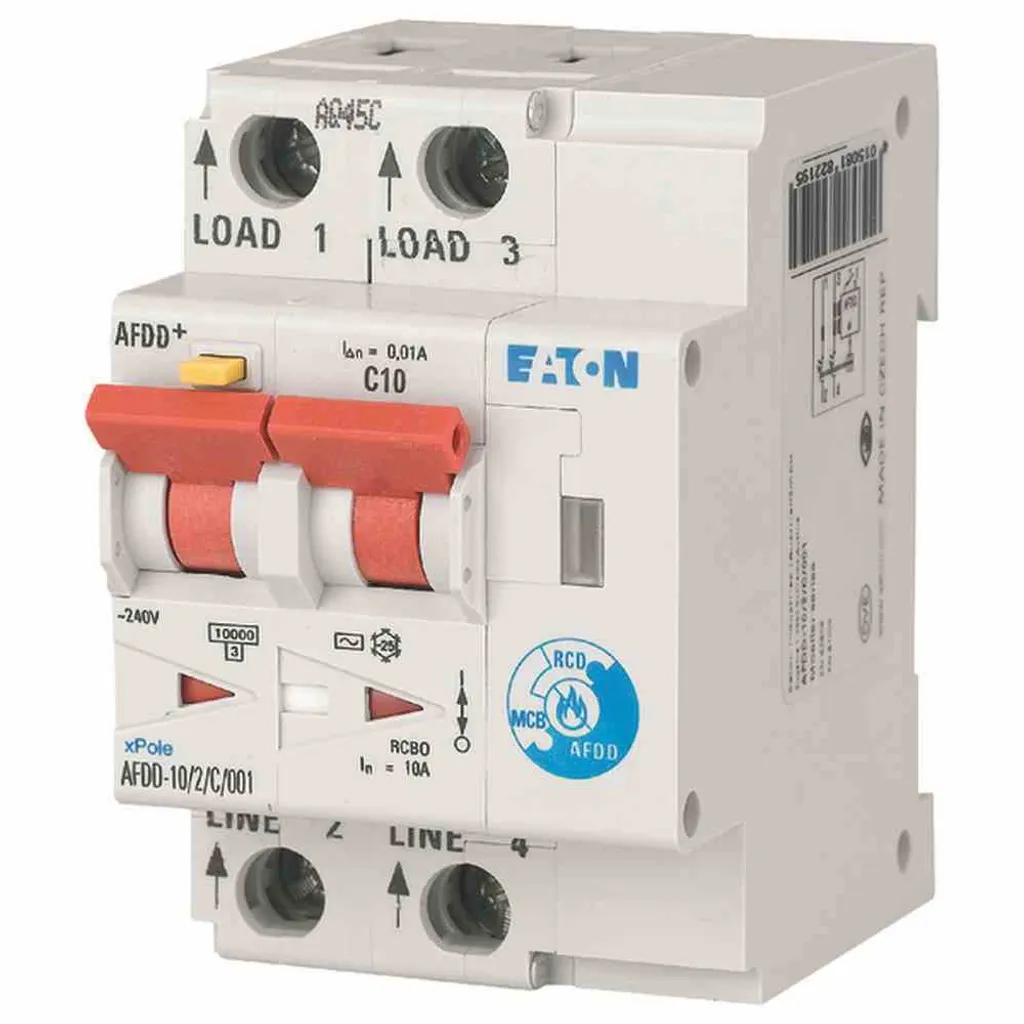 Anti-arc Électrique Eaton AFDD 10A 187168 : Stop Risque Incendie 2P