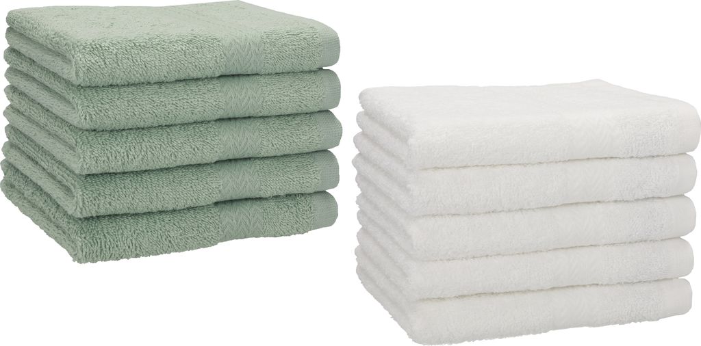 Betz 10 Stück Gästetücher 30x50 cm PREMIUM 100% Baumwolle Set Farbe: