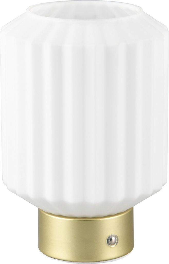 LED stolová lampa - H 19 cm - Mosadz - Biela - Sklo - Kov - Obrázok produktu 