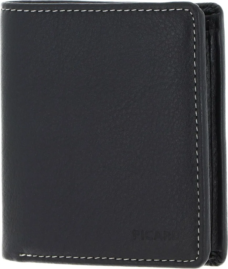 Portefeuille Picard Diego Trifold bleu : porte-monnaie compact anti-poche bombée