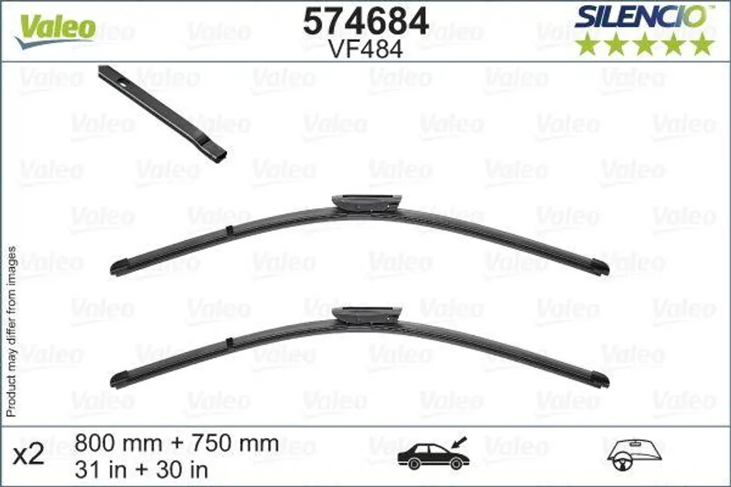 Valeo 574684 Balai d'essuie-glace OE 1611661180 pour Citroën C4