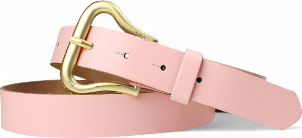 FRONHOFER Damen Ledergürtel mit formschöner Gürtelschnalle in mattgold, 3 cm, echt Leder
