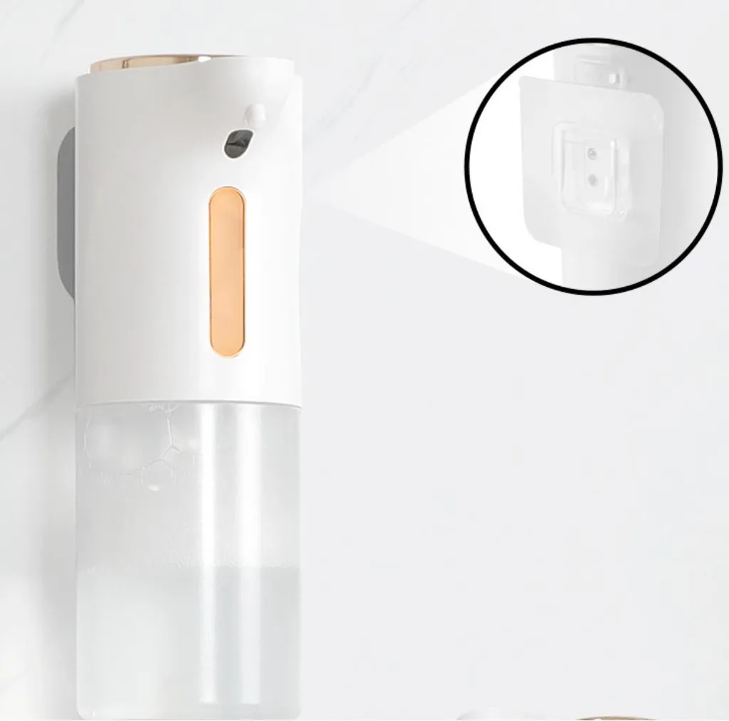 Dispenser Sapone Automatico Cyrank Con Sensore, Rosa – 400 Ml, Ricarica Micro USB, A Schiuma, Montabile A Parete, Per Bambini