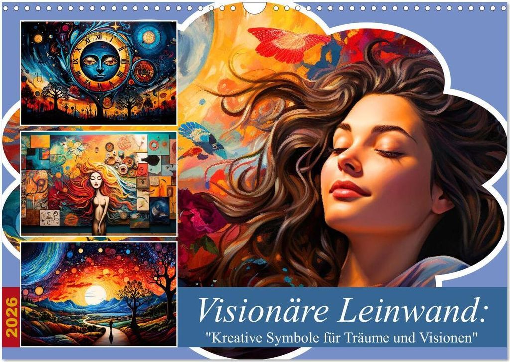 Visionäre Leinwand: Kreative Symbole für Träume und Visionen (Wandkalender 2026 DIN A3 quer), CALVENDO Monatskalender