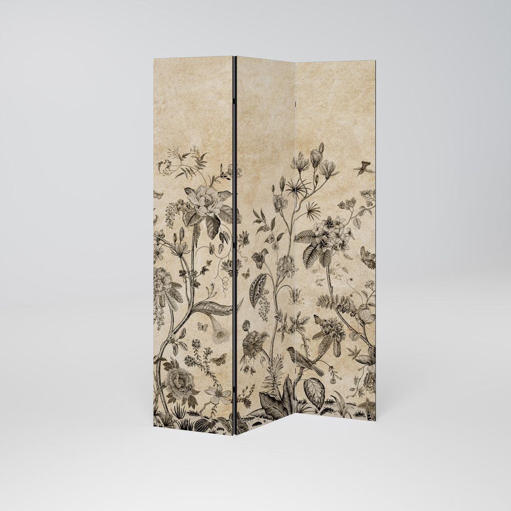 SpaceRebels Paravent Raumteiler - 3-teilig Raumtrenner, Druck 1-Seite - Raumtrenner - Trennwand Wohnung - Room Divider - Spanische Wand Deko Modern...