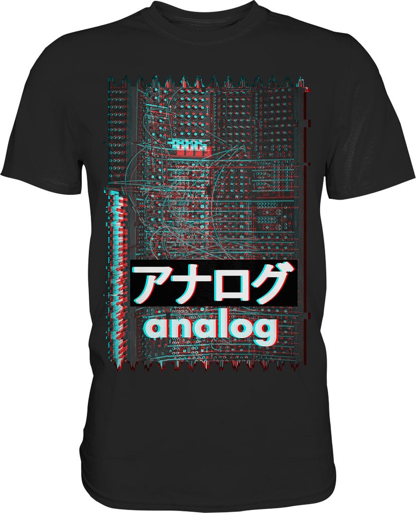 Synthesizer Glitch Japan Analog Modular Synth T-Shirt – Produktbild 