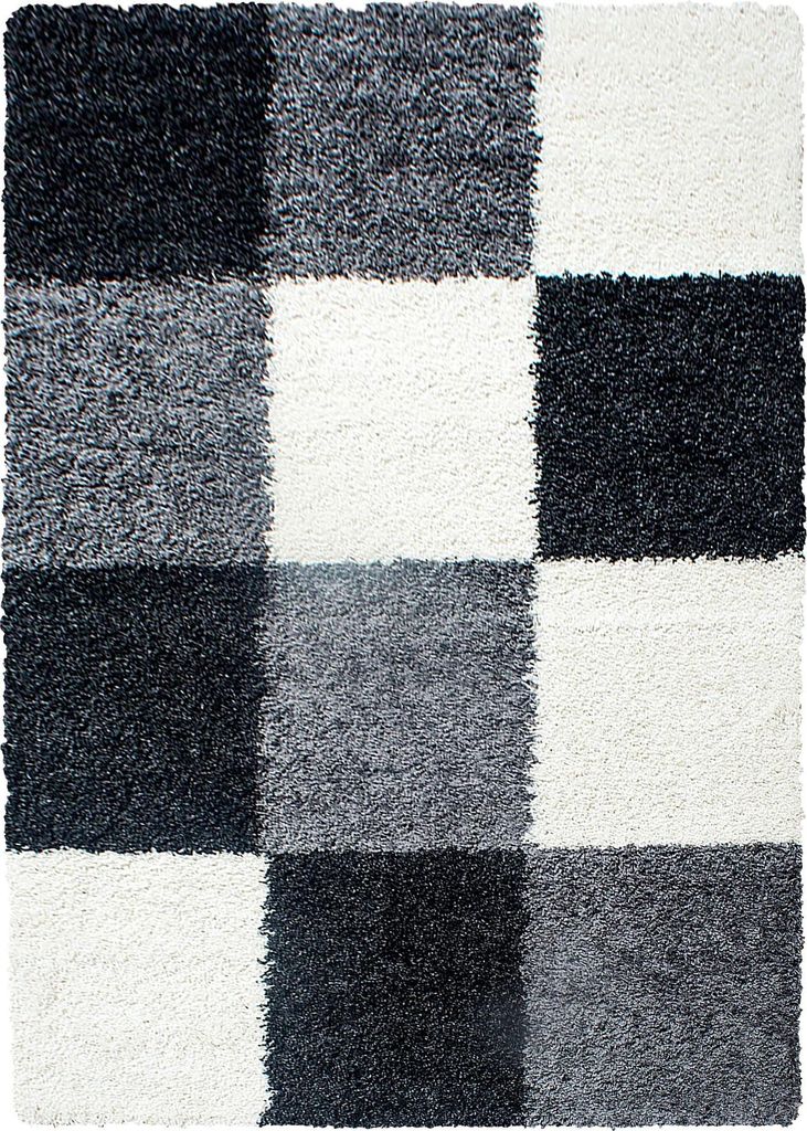 Carpetsale24 Tapis Shaggy à Poils Longs Motif à Carreaux Image du produit 