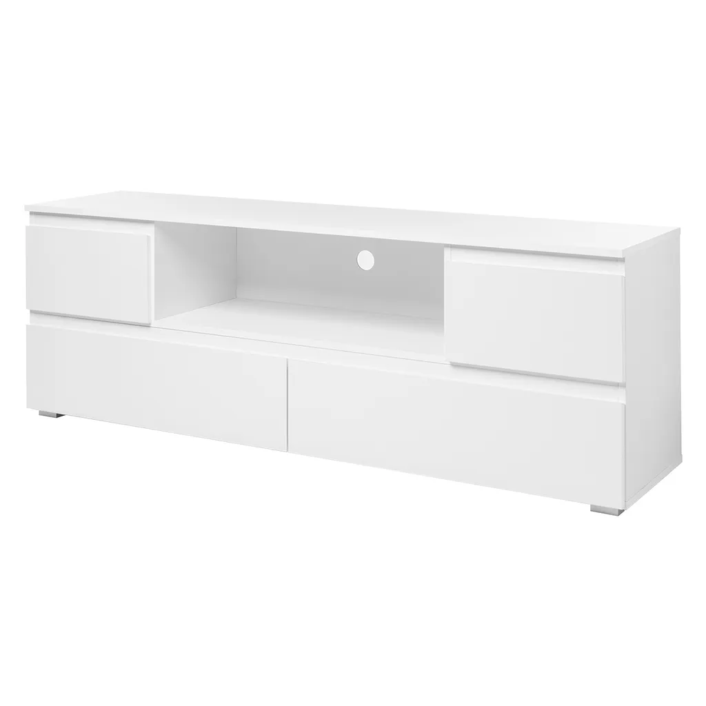 Meuble de télévision blanc mat IMAGE 18 table basse avec rangements
