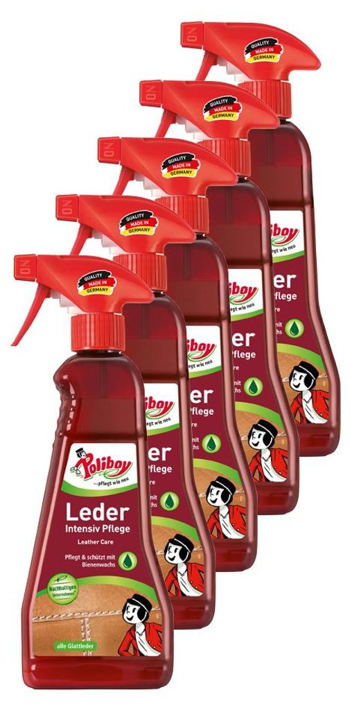 Poliboy Reinigungsmittel Leder Intensiv Pflege 5er Set - Produktbild 