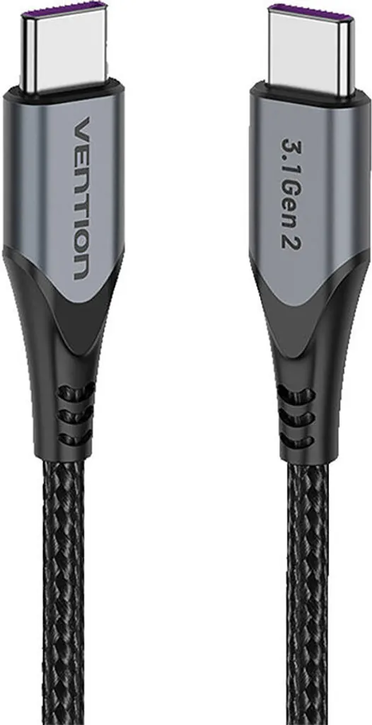 USB-C to USB-C 100W Vention TAHHF 5A 1m USB 3.1 Gen2 4k cable (gray) - 1