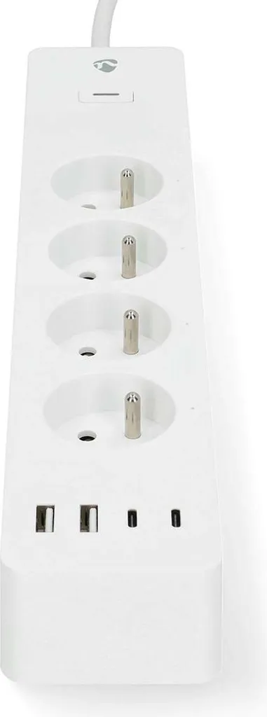 Multiprise WLAN Nedis 3680W : Évitez le Gaspillage avec 4 Prises USB