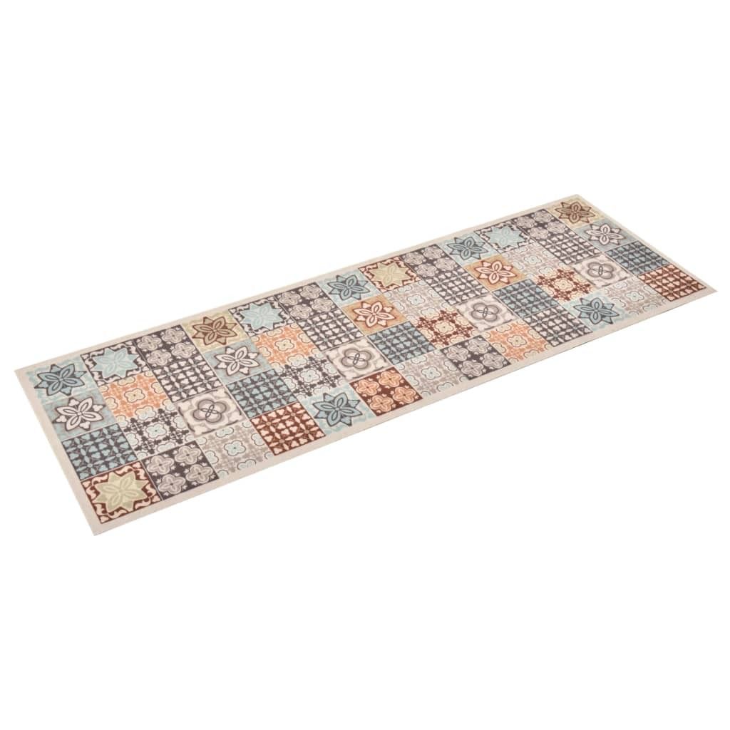 vidaXL Tappeto da cucina lavabile a mosaico multicolore Immagine del prodotto 