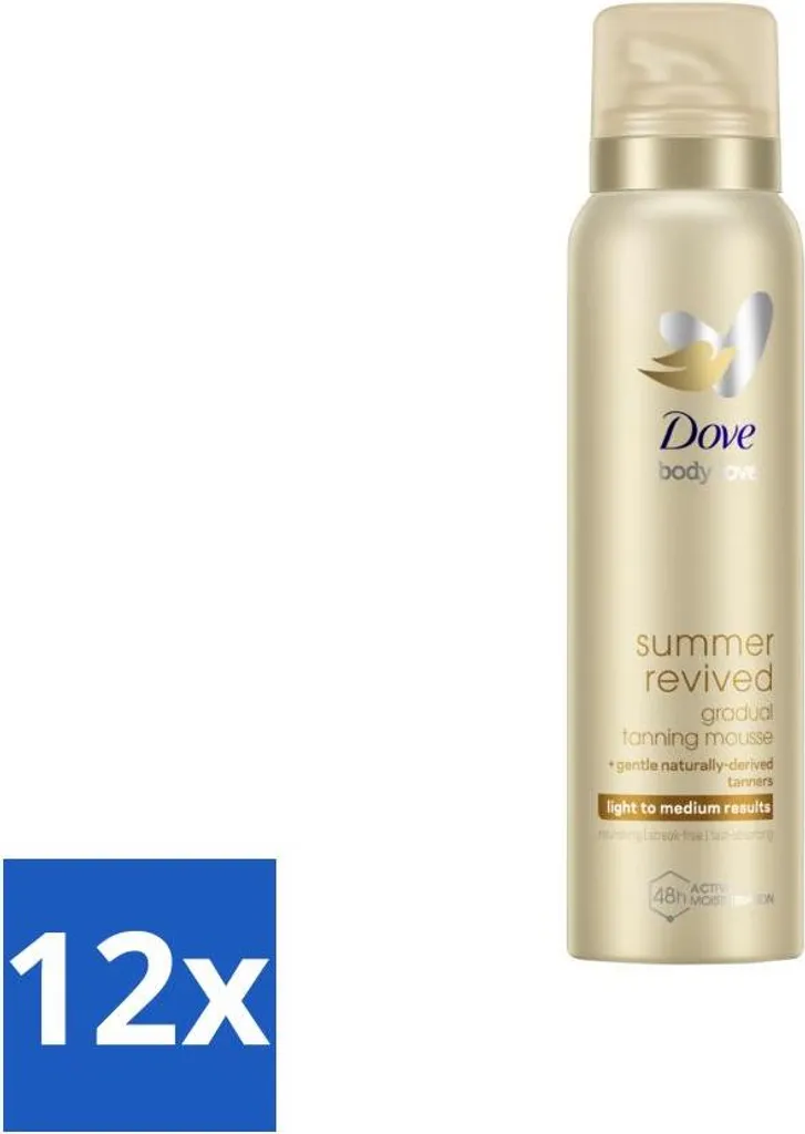 Dove Mousse Autoabbronzante Estate Ravvivata - Set 12x150ml Offerta