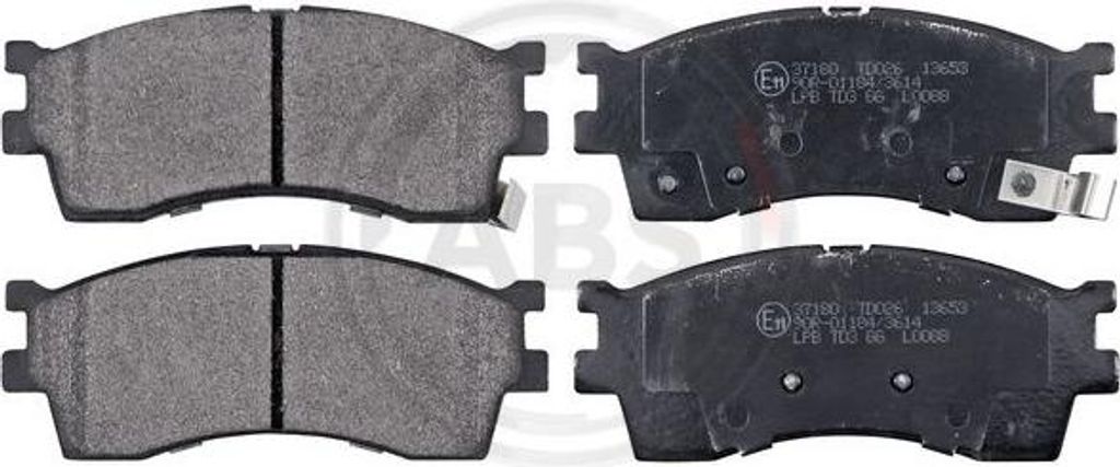 A.B.S. 37180 Bremsbelagsatz, Scheibenbremse OE 0K2N13328ZA kompatibel mit Carens, Cerato, Clarus, Elan, Rio, Roadster, Shuma