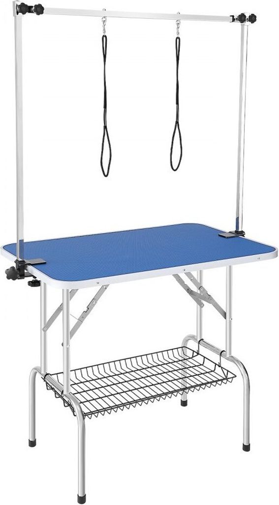 Hunde-Trimmtisch - Edelstahl Schertisch - Faltbarer Frisiertisch - 150kg Tragfähigkeit - Ideal für Baden und Bürsten - 1060x616x1701mm - 914,4x6...
