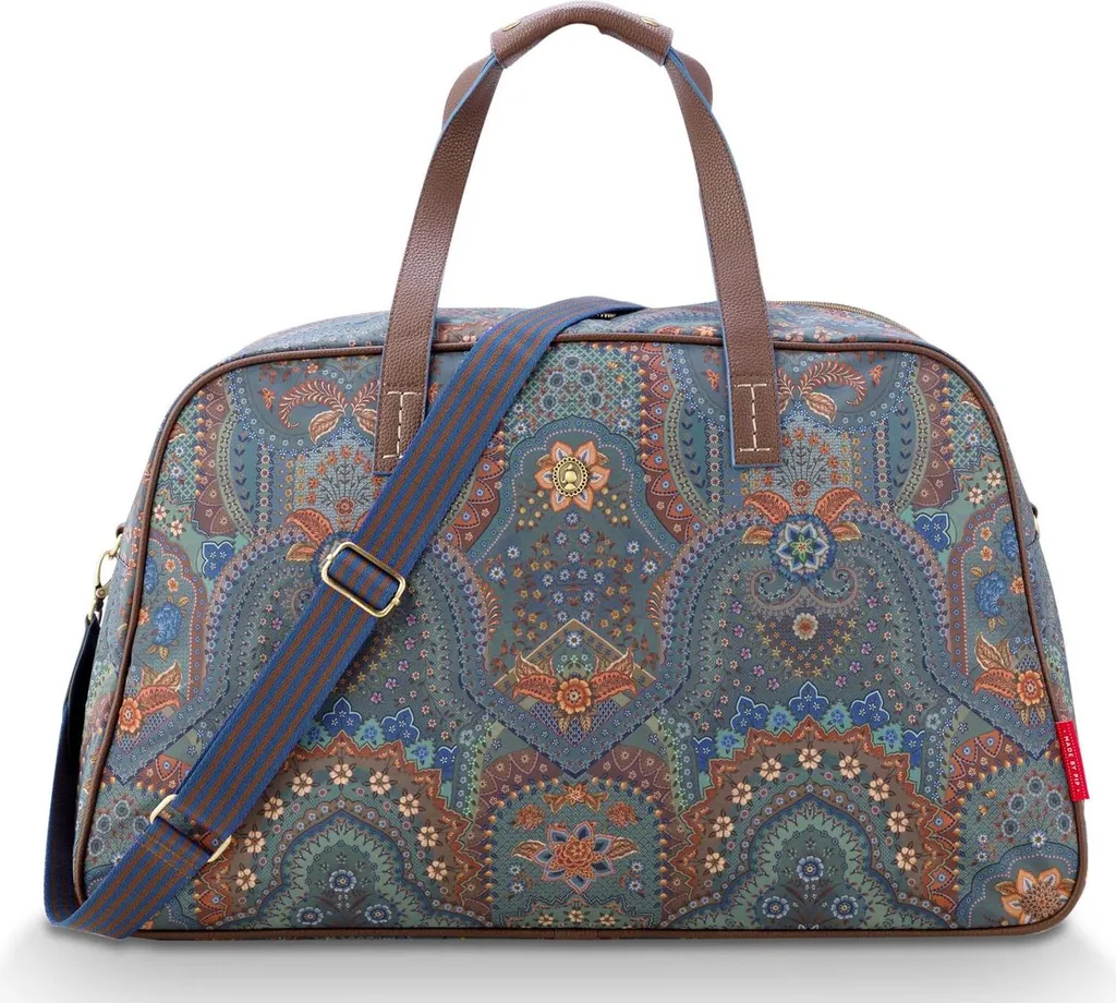 Pip Studio Tovy Weekend Bag - Borsa Jabali Blue con Laptop Compartment