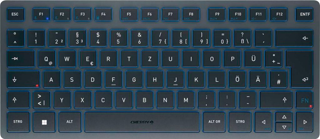 Cherry TAS KW 7100 MINI BT Wireless DE-Layout Slate Blue Produktbild 