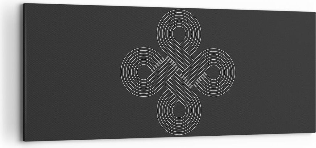 Bild auf Leinwand - Leinwandbild - Einteilig - Symbol Schleife Unendlichkeit - 120x50cm - Wand Bild - Wanddeko - Wandbilder - Leinwanddruck - Bilde...
