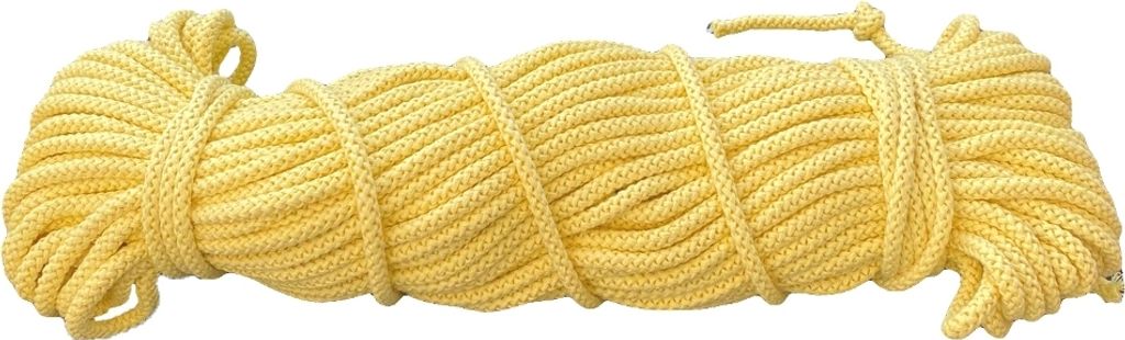 Ø 6 mm x 100 m Baumwollkordel Kordel Baumwolle 100 % Baumwollschnur Gelb Ø 6 mm