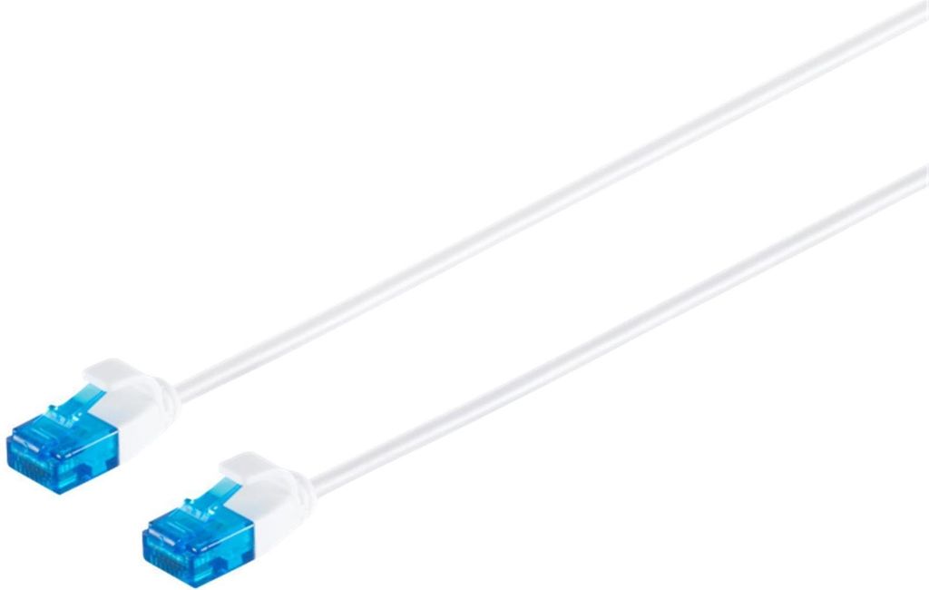 Patchkabel Cat.6 U/UTP slim weiß 1m