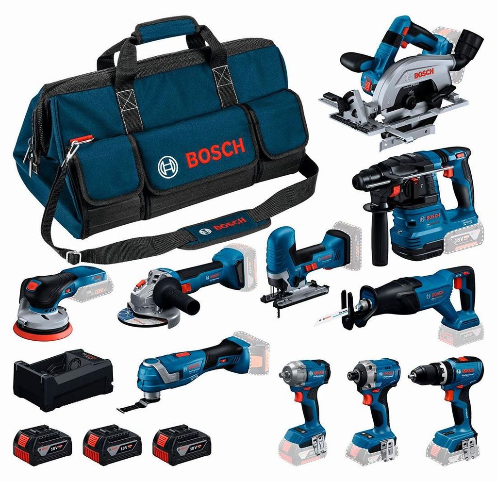 BOSCH Kit Professional 10 Werkzeuge 18V 0615A500EH Produktbild 