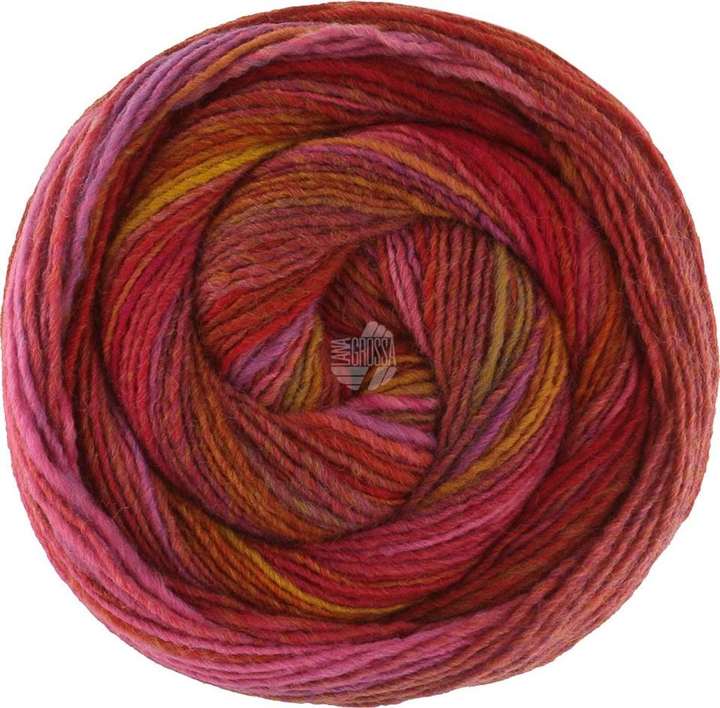 Lana Grossa - Gomitolo Intenso 0238 pink lila ockergelb goldgelb erdbeer terrakotta