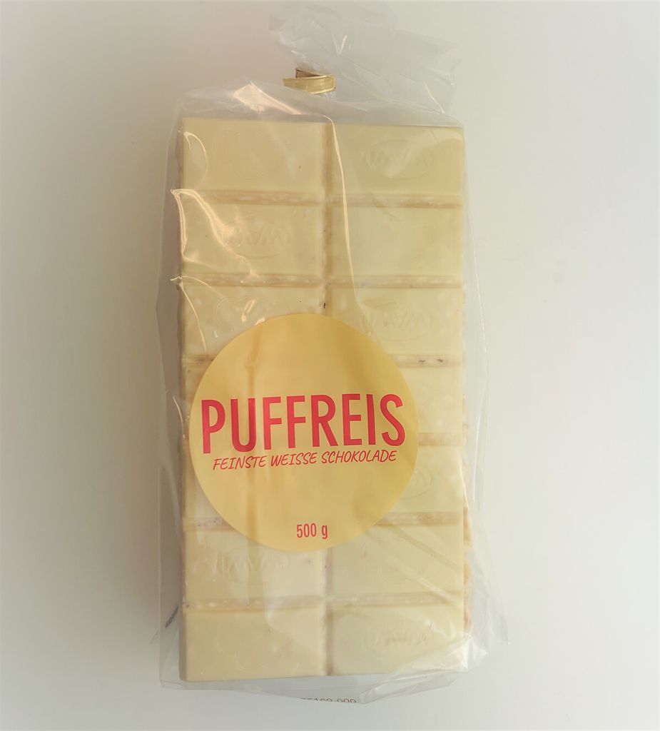 Wawi Puffreis mit weißer Schokolade Bruch