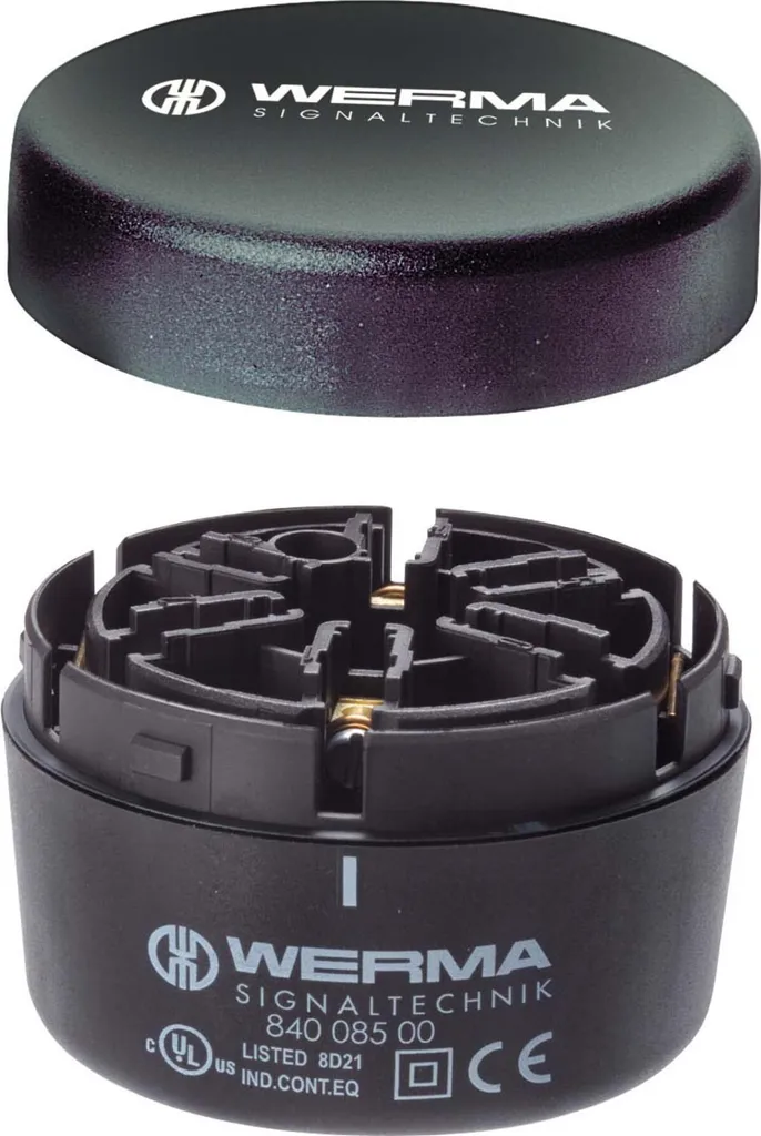 Raccordement WERMA BWM BK : base haute résistance IP65 montage noir