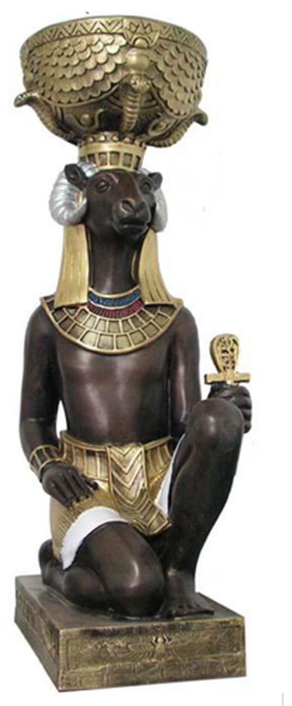 Ägyptischer Gott Khnum Statue Statuen Dekoration Figuren Skulpturen Deko 74 cm