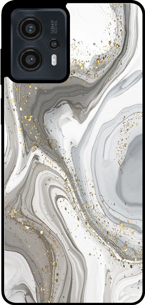 Offerta Cover Motorola G13 G23 G53 Argento Marmo | Spedizione Rapida