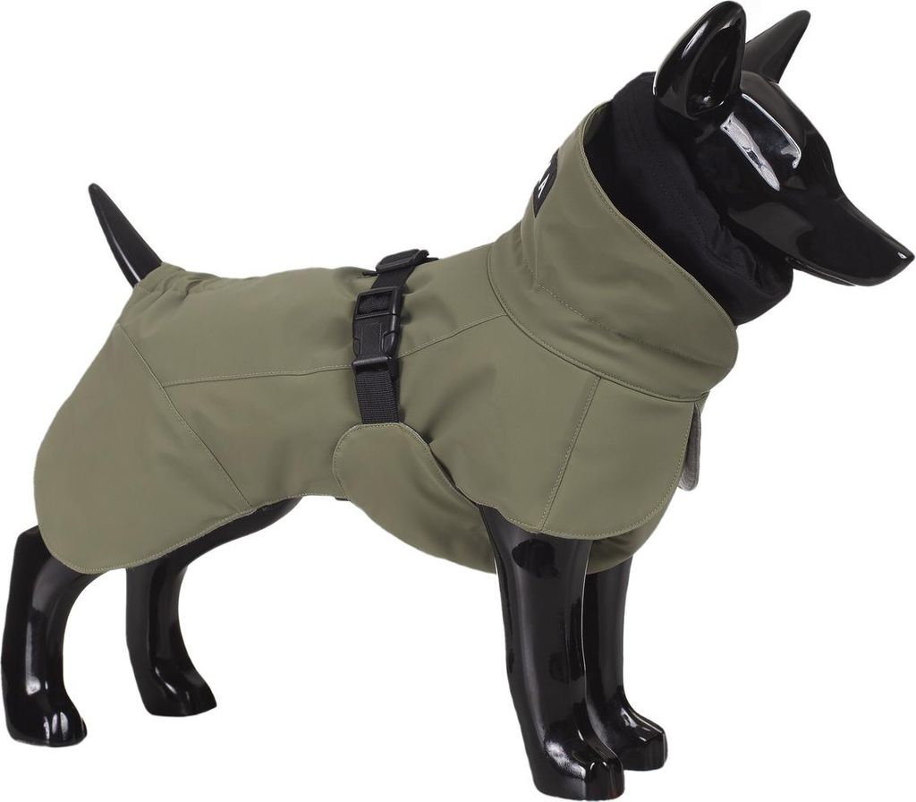 PAIKKA Hunde Winter-Jacke reflektierend "Visibility" grün, Rückenlänge: 70 cm