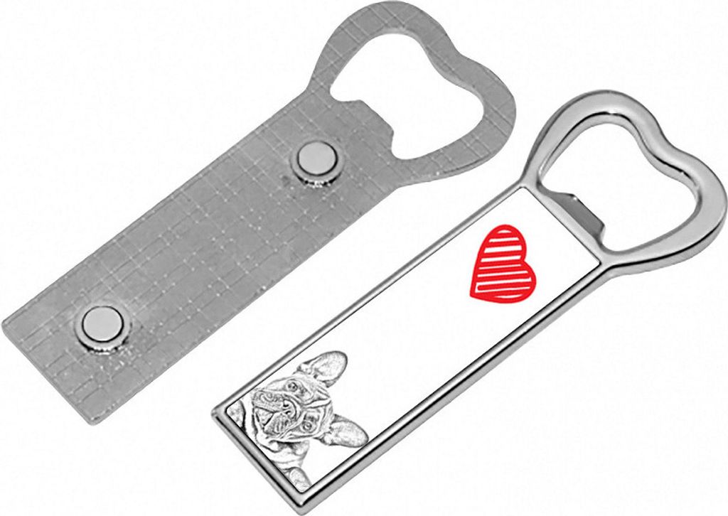 Französische Bulldogge - Flaschenöffner mit Hund, personalisierter Flaschenöffner für den Kühlschrank, ein einzigartiges Geschenk für Männer...