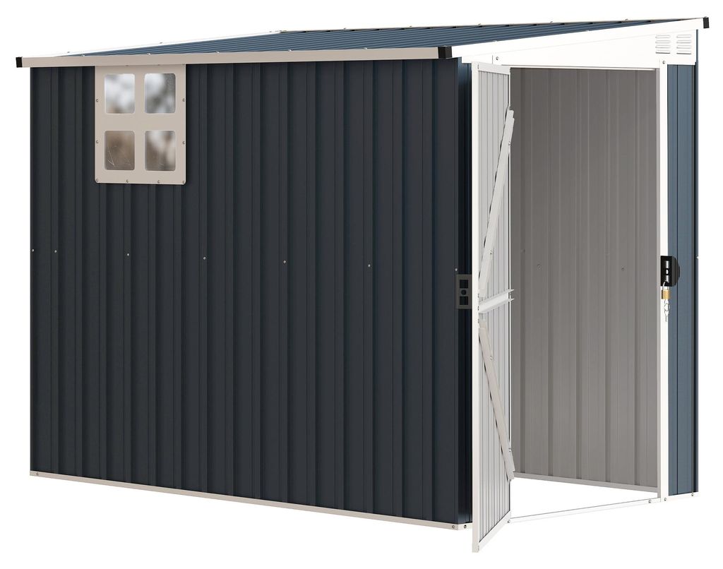 Outsunny Metall Gerätehaus 2,7m² 128x231x181cm Produktbild 