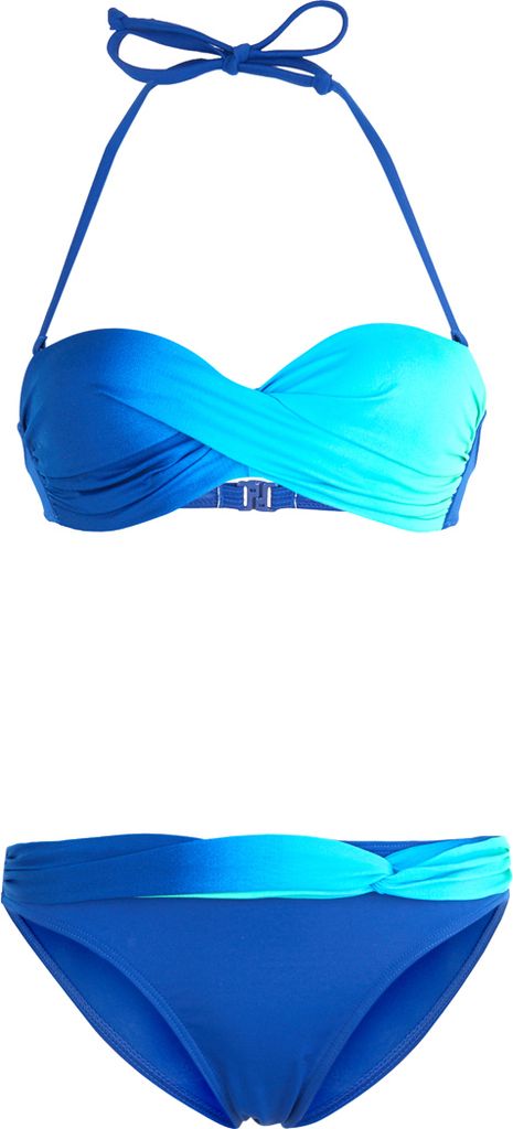 LASCANA Bügel-Bandeau-Bikini blau-türkis Größe 36 Cup D