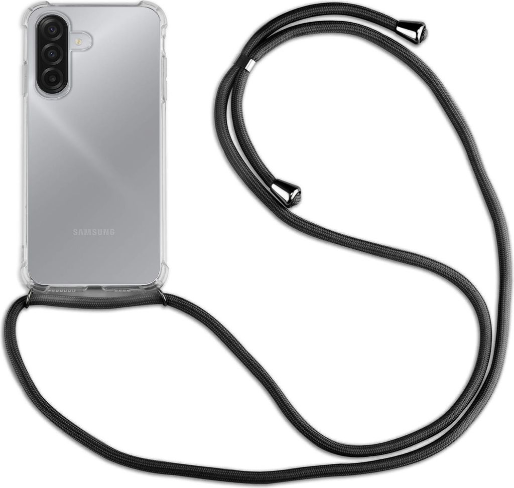 Handykette für Samsung Galaxy A17 Handyhülle mit Band Case Hülle mit Kordel Hand in Schwarz