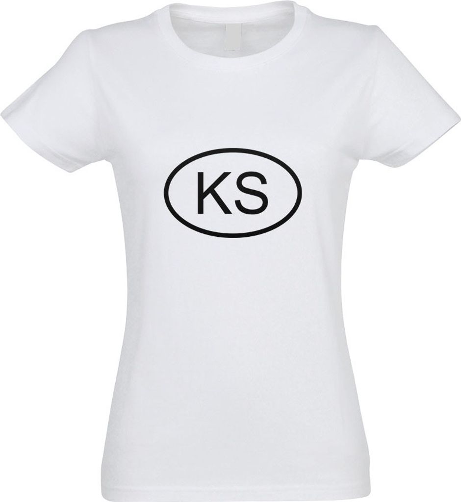 Kiwistar - T-Shirt tailliert - Damen - Weiss - Kirgisistan KS - mit Motiv Bedruckt - Funshirt Design - Sport - Freizeit - Damen - S