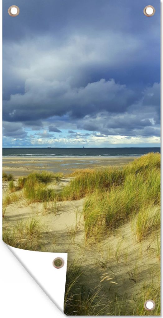 MuchoWow 30x60 cm Outdoor-Poster Gartendeko Sichtschutz Garten Poster für den Garten Nordsee - Vlieland - Dünen