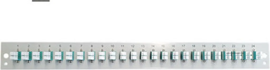 EFB-Elektronik Pannello frontale attrezzato con 24 x accoppiatore duplex LC OM3, grigio Produttore: EFB Elektronik (SB-FP-24SC-S-OM3)
