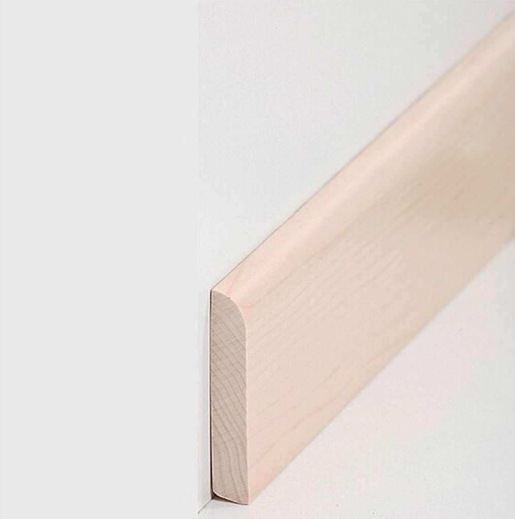 Sockelleiste Massivholz 10 x 58 x 2400 mm Ahorn zum Kleben, Schrauben & Nageln Massivholz Fußleiste by PROVISTON 60 Meter | 25 Stück