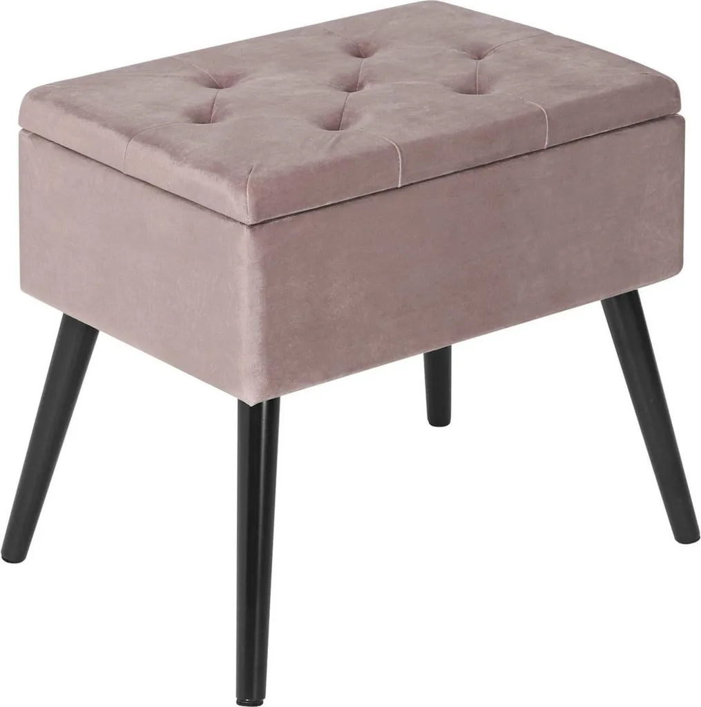 Banc coffre de rangement rose Happyment Deca pour entrée et salon