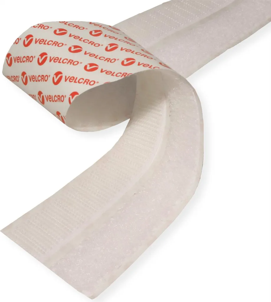 Ruban Auto-Agrippant Adhésif 20mm x 10m Blanc pour Fixation Multiusage