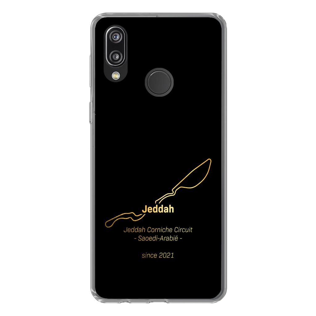 MuchoWow Handyhülle Schutzhülle Hülle für Huawei P20 Lite (2020) Dschidda - Formel 1 - Rennstrecke Silikon Softcase Handy Hülle - Kartenhalter