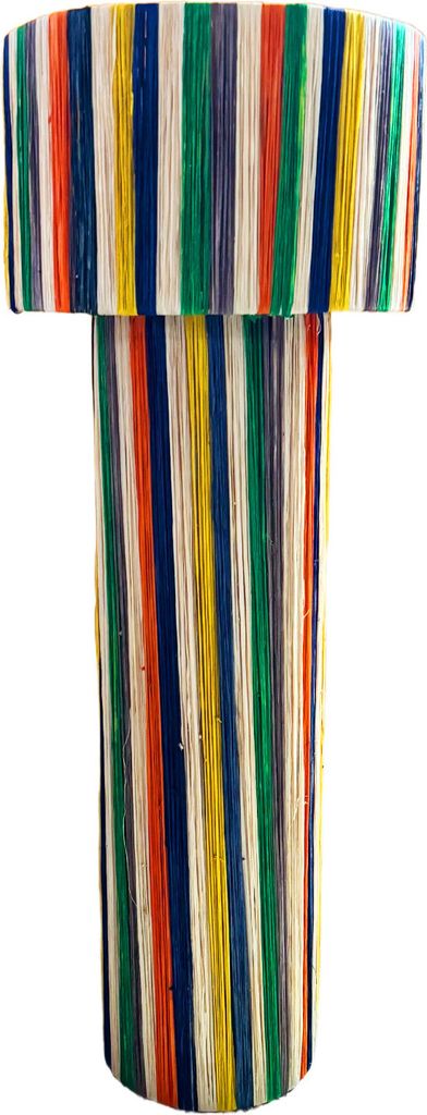 Marrakesch Stehlampe Standleuchte 110 cm groß aus Raffia bast | Boho 2 flammige Lampe als Wohnzimmer Schlafzimmer oder Kinderzimmer Deko | Natürl...