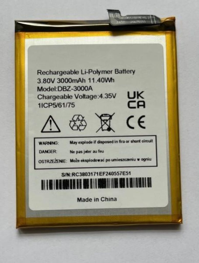 Akku für Doro 8100, DSB-0400 ersetzt DBZ-3000A Li-Polymer, Produktbild 