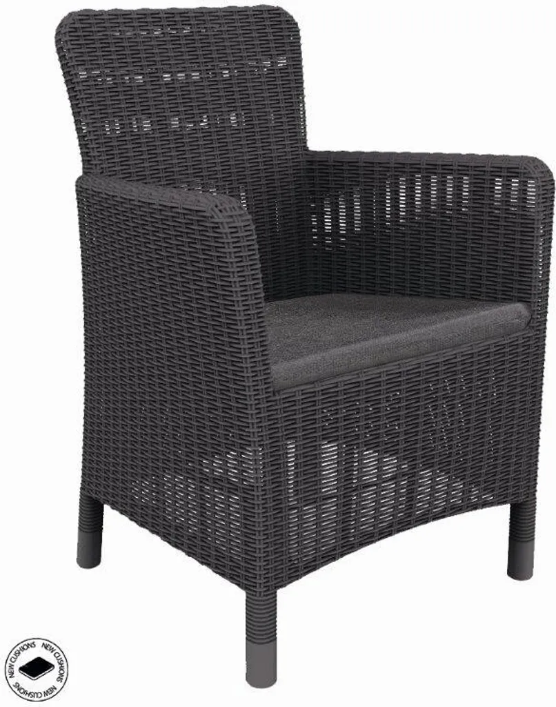 Poltrona Outdoor Keter Trenton Grigio Grafite - Design Moderno