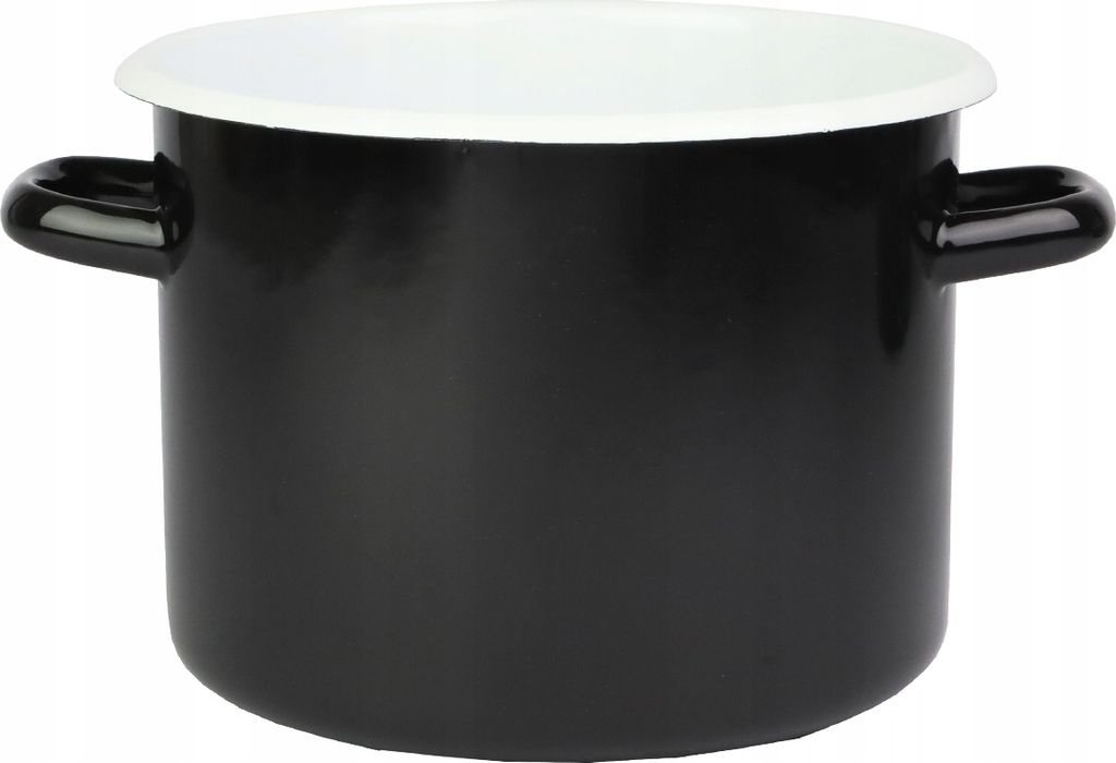 Rondel emaliowany 4.5L czarny uniwersalny garnek do zupy Zdjęcie produktu 1